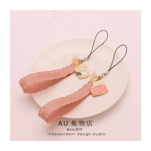 Original AU Tulip Phone Chain Girls Heart Camera USB Flash Drive Pendant Cute CCD Lanyard Digital Accessories Mobile Decorations