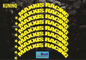 stiker ban maxxis racing free request free desain 1 paket/box isi 8 pcs + asesorise+ lem tinggal pasang