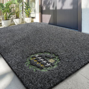 PVC Door Mat Non Slip Entrance Rug Waterproof Heavy Duty Indoor Outdoor Quick Dry Easy Clean Dirt Trapper Floor Mat