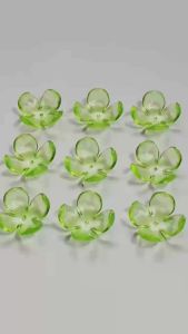 Phụ kiện hoa bốn cánh bằng acrylic trong suốt nhiều màu sắc 27mm theo phong cách Nhật Bản và Hàn Quốc đồ trang sức tự làm bán sỉ