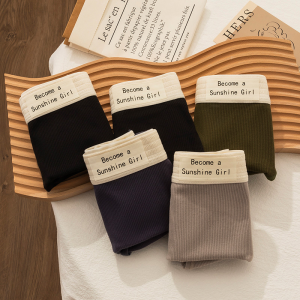 JIAZINI | Pure Cotton Antibacterial Womens Underwear Triangle Sports Briefs Mid-Waist Seamless Autumn Winter Ladies Panties