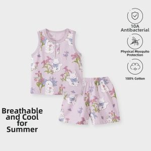 TONGLIANCHUXIN | Sleeveless Breathable Cotton Tank Top Set For Summer