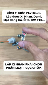 S23 COMBO Đèn LED T10 3030 12V Dẹt 3D Lắp Demi Xi Nhan Mặt Đồng Hồ Xe Máy Ô Tô