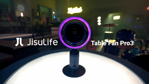 Jisulife Table Fan Pro3 Dark Grey พัดลมตั้งโต๊ะ มีหน้าจอ LED ปรับแรงลมได้ 100 ระดับ รับประกัน 1 ปี