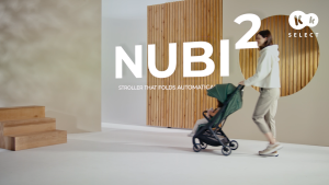 Kinderkraft NUBI 2 Lightweight Stroller Reclining Buggy Lie-Flat Position Folds Automatically Manoeuvrable Adjustable Backrest Adjustable Footrest Waterproof Hood UPF50+ Green