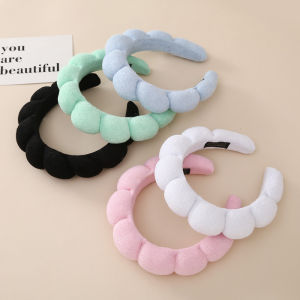 Womens Cross-Border Hair Accessories High Forehead Makeup Remover Sponge Hairband Fashionable Hair Accessories Set