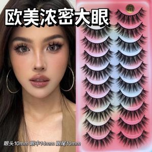 Thick Dense One-Piece False Eyelashes for Dancing Stage Makeup Small Devil Eyelashes Easy to Use Sweatproof Waterproof