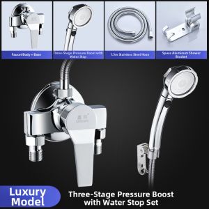 Surface Mount Hot and Cold Water Mixer Shower Faucet