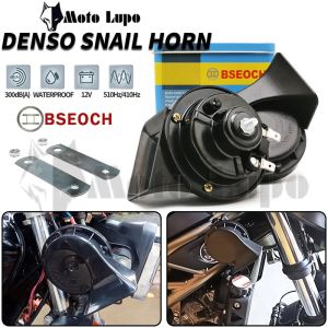 Moto Lupo 2Pcs Original Bseoch Auto Snail Horn Dual Tone 300dB Super Loud Horn for Motorcycle Car 12V Universal