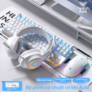 Aula | Gaming Keyboard and Mouse Set 87 Keys Cherry MX Blue/Green Switches