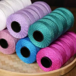 1.5mm 200m Summer Light Ice Cotton Silk Thread Crochet Yarn For DIY Crafts Bag Hat Shoes Polypropylene Yarn Crochet Thread Cord