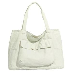 Yuanli Rabbit Canvas Tote Bag Large Capacity Commuter Shoulder Bag Handbag for Class And Commuting New 2025 Korean Style