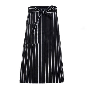 【READY STOCK】Chef Apron Half Body Restaurant Kitchen Striped Apron Chef uniform