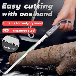 Mini Chicken Tail Hand Saw for Garden and Woodworking Portable Outdoor Tree Trimming Tool with Fine Teeth