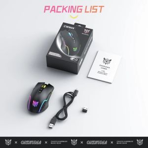 ONIKUMA | ONIKUMA CW905 Wireless/Wire Gaming Mouse 3600 DPI 2.4G RGB Rechargeable 700mAh 7 Button Optical Mice for Desktop Laptop PC Gamer
