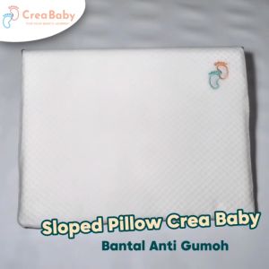CREA BABY Sloped Pillow + Case Bantal Anti Gumoh Bantal Bayi Memory Foam Bantal Anti Peang