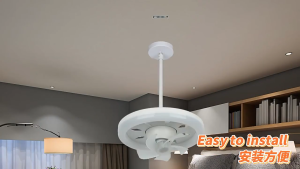 ✨SG【STOCK】NEW Ceiling Fan Light For Kitchen Electric Lamp Bedroom Decor Ventilator Round Light With Remote Control