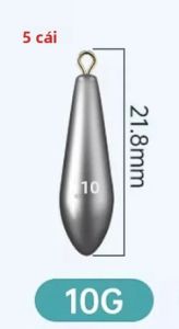 Phụ Kiện Câu Cá: Chì Câu Dạng Đạn Thả Sâu 10g-100g Dùng Cho Câu Cá