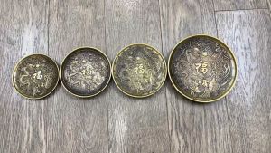 Đĩa xin đài rồng phượng chữ Phúc 4 cỡ: ĐK 10cm 11cm 12cm 15cm