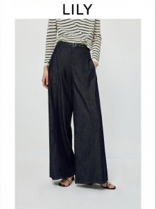 Lily | Quần Jeans Mũi Tàu Rộng Dáng Suông Thoáng Mát