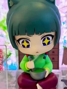 Bandai | Q Version Maomao Jinshi Kawaii Sitting Mini Figure Anime Desktop Car Ornament Collectible Model Toy from Apothecary Diaries