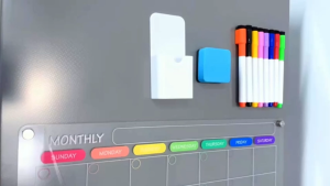 กระดานติดตู้เย็น ขนาด A3  แผ่นอะคริลิคใส กระดานไวท์บอร์ด กระดานเขียนลบได้  แม่เหล็กดูดดี