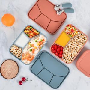 Microwave Safe Silicone Lunch Box 4 Section