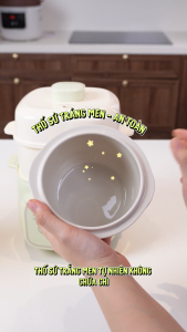 Nồi Nấu Cháo Chậm Bear 0.8L Nồi Nấu Chậm Nồi Chưng Yến Cách Thuỷ Nồi Nấu Cháo Cho Bé Nấu Chậm Đậm Dưỡng Chất EST-085DH