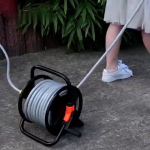 Toolshub Heavy Duty Portable Garden Hose Reel Cart Rustproof Standing Holder for Outdoor Water Pipe Storage