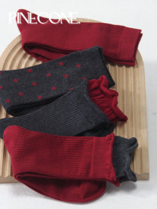 ฤดูใบไม้ผลิ ฤดูใบไม้ร่วง Pure ผ้าฝ้าย ถุงเท้าถึงกลางน่อง ถุงเท้า ผู้หญิง ผ้าริบ ถุงเท้ายาวถึงเข่า Moisture Wicking Combed ผ้าฝ้าย สแปนเด็กซ์ ยืดได้ ไฟเบอร์