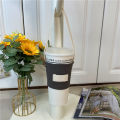 Simple Beverage Canvas Tote Cup Holder Eco-friendly Hand-held Cup Cover Cute Logo Design for Everyone by Xiaotaoqi Aibao. 