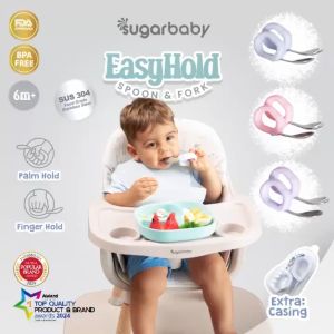 READY BANDUNG Sugarbaby Easy Hold Spoon & Fork/Sendok MPASI/Sendok Makan Bayi/Sendok Training Makan Bayi/Training Spoon ALAT MAKAN
