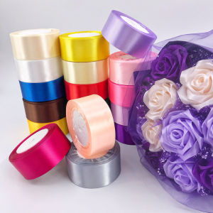 25 Yards Satin Ribbon 4CM Polyester Silk Fabric Hair String Ribbon for Craft Flower Bouquets Gift Wrappin Wedding Bow Making