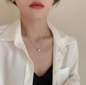 [Bayar Di tempat] Kalung titanium Wanita Love Jedar Anti Karat Dan Luntur Selamanya