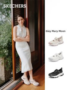 Skechers | Giày Bệt Kiểu Mary Jane Cổ Điển Viền Ren Mùa Thu 休闲运动女鞋