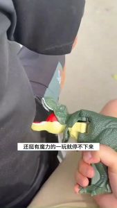 Dinosaur Toy Tyrannosaurus Rex Model Head and Tail Moving Dinosaur Children Press Toys Childrens Pressing Dinosaur Tiktok Toy with Swing Bite Trick Toys High Quality Simulation Explorative Dinosaur for Kids Gift