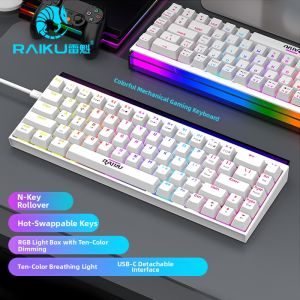 RAIKU | Gaming Mechanical Keyboard 68 Keys RGB Light