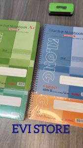 Sổ kẻ ngang lò xo 400 trang Startup A4 Klong 394 - Sổ kẻ ngang khổ A4 kích thước 210 x 297 mm