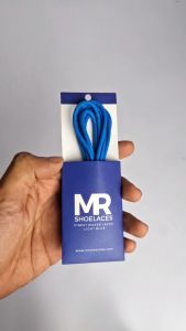 MR Shoelaces RD42 Light Blue (Biru Muda) Tali Sepatu Lilin 2-3mm Bulat Round 50cm 100cm 120cm 150cm