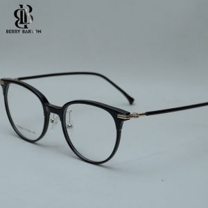 Berrybarton Kacamata Bulat Anti Radiasi Blueray Photocromic Lensa Minus TR 9882