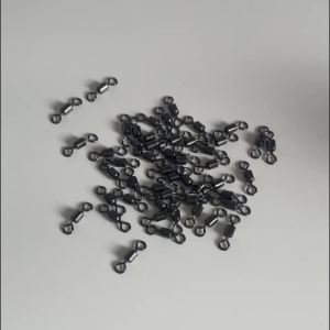 LAKBAT 200PCS Stainless Steel Bearing Fishing Swivels Rotating Line Connector Fresh Saltwater Tackle Box Lure Fishing Tools
