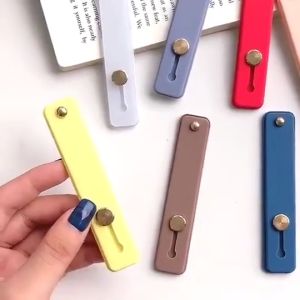 Strap Bracket Silikon Polos Phone Holder Stand Dudukan Sandaran HP Universal Android Finger Grip Hand Multiband Silicon Silicone