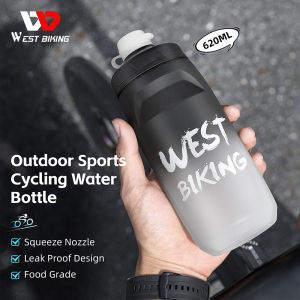 ขวดจักรยานเสือหมอบแบบพกพากระติกน้ำนิ่มกีฬา MTB กระบอกน้ำถีบจักรยานปั่นจักรยานตะวันตกขนาด620มล. ใช้ในยิมขวดน้ำฟิตเนตมี6สี