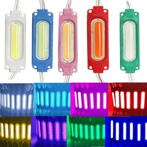 20 ชิ้น/ล็อต 12V หลายสี LED โมดูล COB Light สําหรับ Backlight Shop แบนเนอร์ตกแต่งคริสต์มาสสีขาว WARM Blue IP65 กันน้ํา