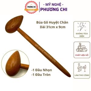 Búa gõ huyệt chân đầu tròn và nhọn MB3 búa bấm huyệt day ấn huyệt bằng gỗ thơm | Mỹ Nghệ Phương Chi