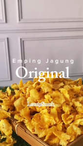 Maju Mulya - Emping Jagung 100gr / Rasa Gurih Asin / Jagung Geprek / Lezate Snack / Camilan Murah / Emping