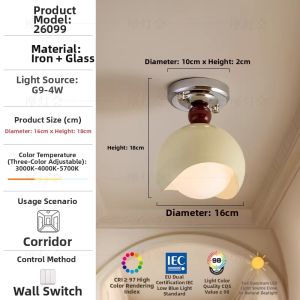 FANCY LAMP CLUB | Hallway Balcony Entrance Ceiling Light Cream Style