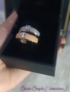 xuping88 - cincin couple mata 1 - wanita pria terbaru