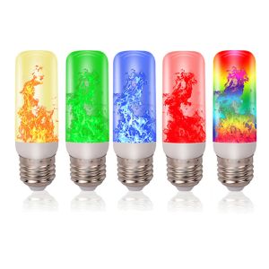 Đèn LED Nhấp Nháy Ngọn Lửa Bóng Đèn E27/E26 Mô Phỏng Hiệu Ứng Lửa Cháy Cho Trang Trí Tiệc Giáng Sinh Ngoài Trời Đèn Bốn Chế Độ