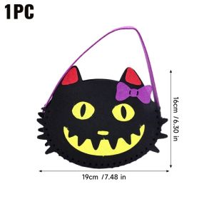 4Pcs Halloween Candy Bags Children’s Hand-Carry Pumpkin Bags Trick-or-Treat Bags Nursery Craft DIY Kit Ghost Festival Candy Pouch